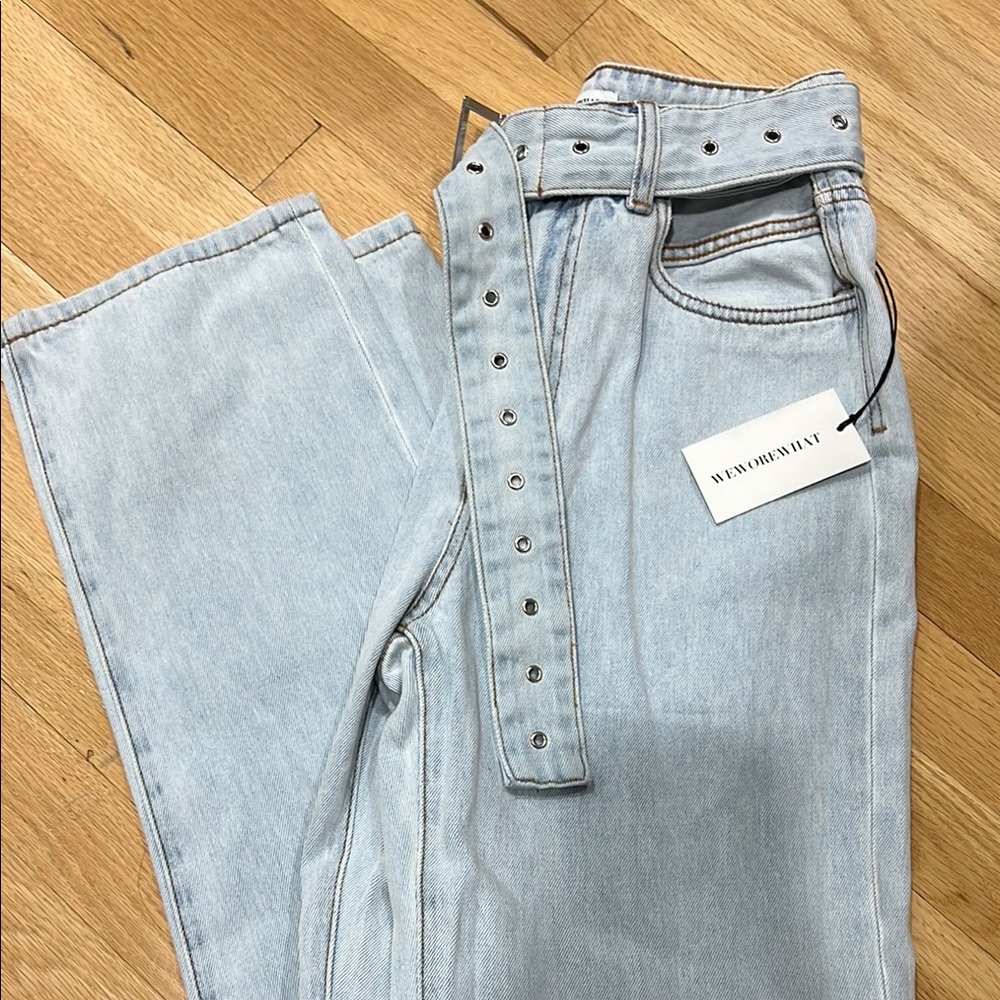 We Wore What Cut Out Straight Jean